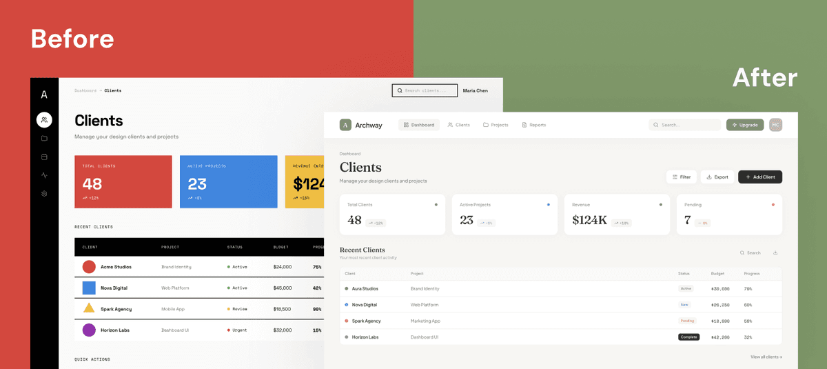 Pencil 簡潔乾淨設計方向