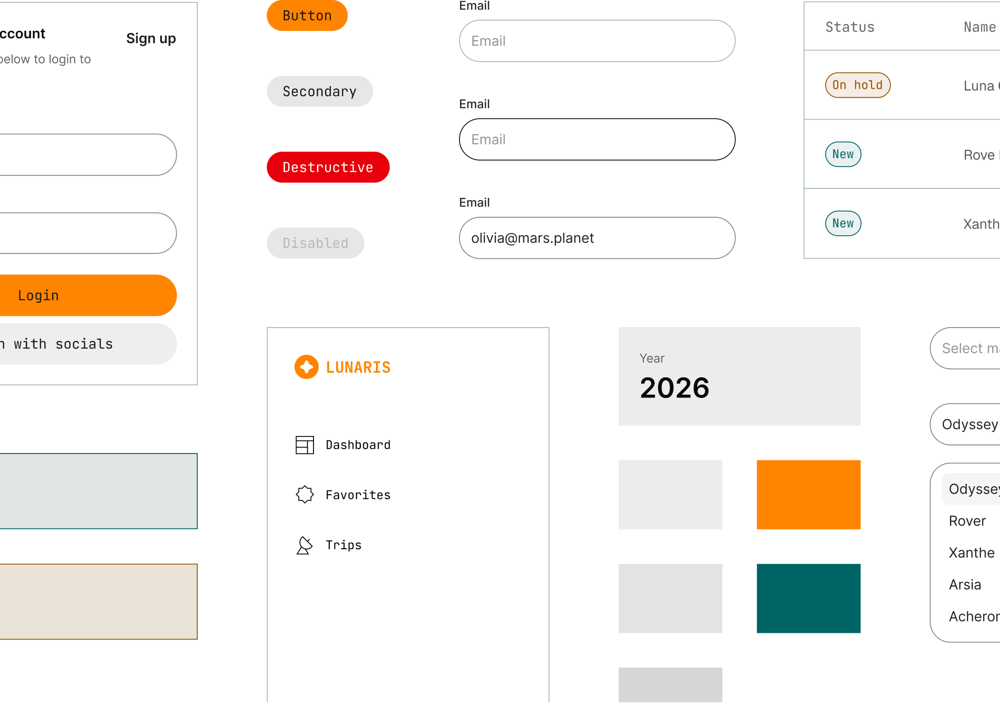 Curated design kits and components